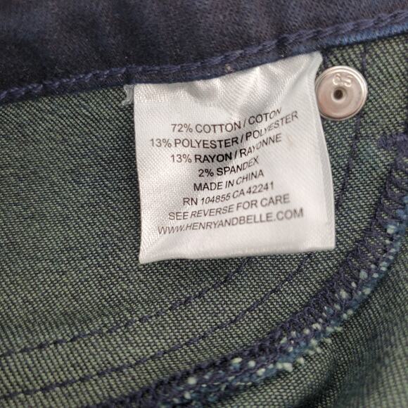 Henry & Belle Womens 32=14 Mid Rise Super Skinny Ankle‎ Jeans Onyx Dark Wash New - Picture 6 of 9